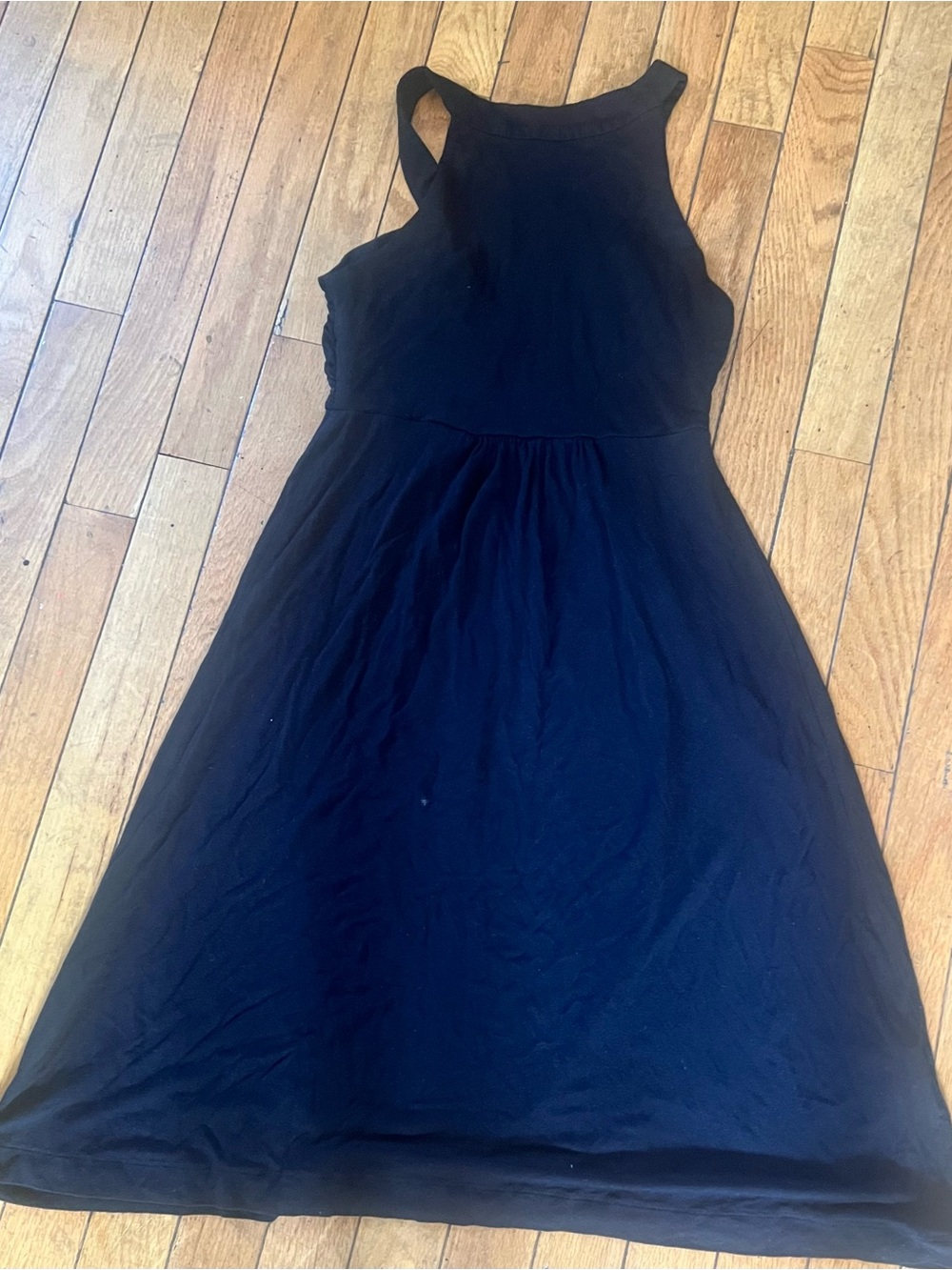 Calvin Klein Women's Size S Black Lightweight Sleeveless Dress Halter Neck